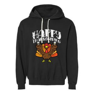 Thanksgiving Celebration Turkey Party Fun Garment-Dyed Fleece Hoodie