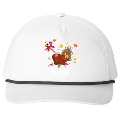 Thanksgiving Costume Turkey Run Running Turkey Trot Snapback Five-Panel Rope Hat