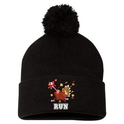 Thanksgiving Costume Turkey Run Running Turkey Trot Pom Pom 12in Knit Beanie