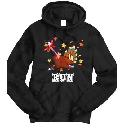 Thanksgiving Costume Turkey Run Running Turkey Trot Tie Dye Hoodie