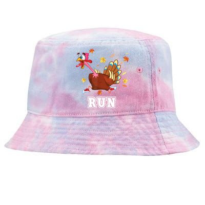 Thanksgiving Costume Turkey Run Running Turkey Trot Tie-Dyed Bucket Hat