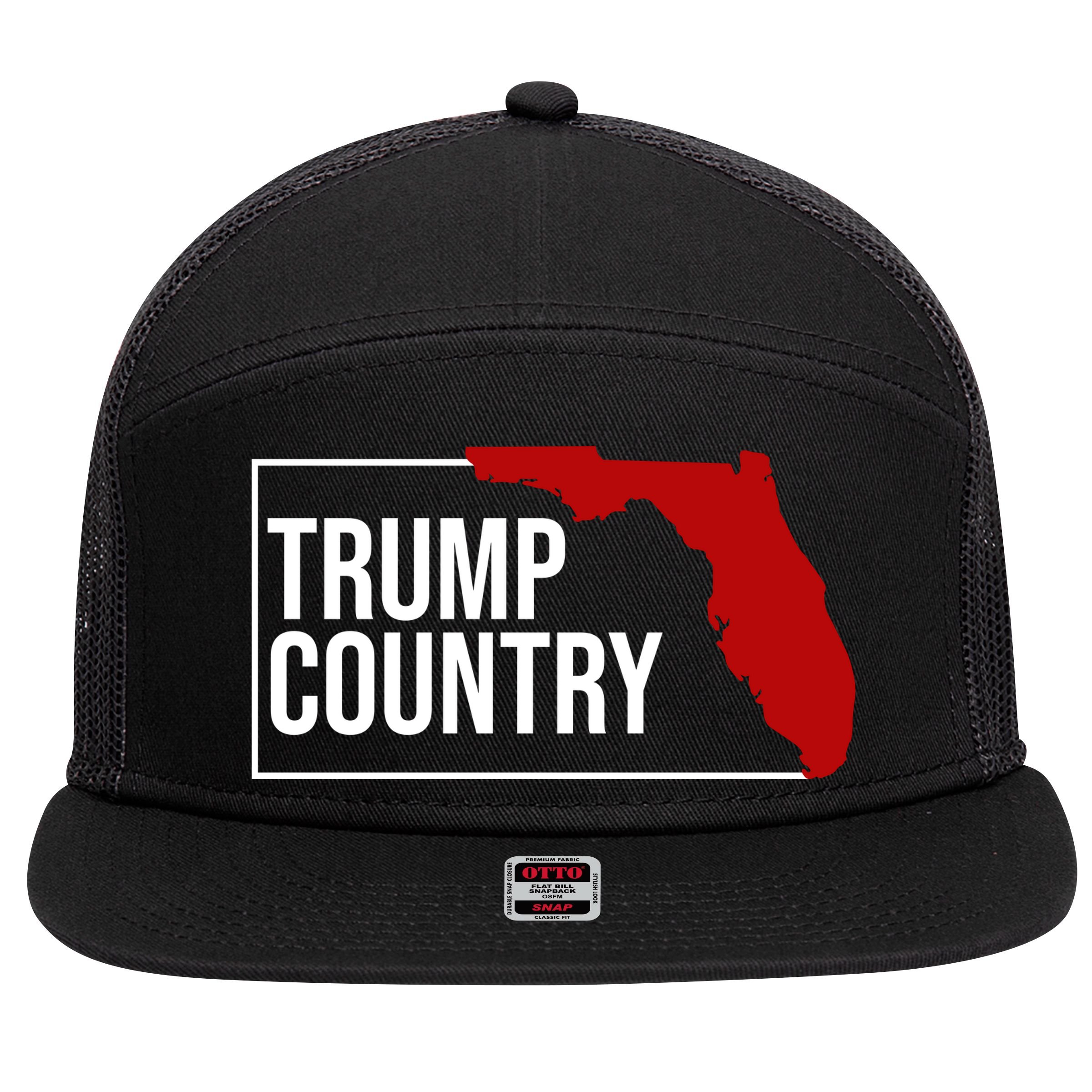 Trump Country 7 Panel Mesh Trucker Snapback Hat
