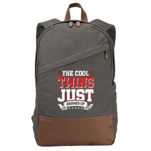 The Cool Twins Just Showed Up Cotton Canvas Backpack