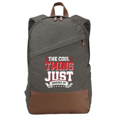 The Cool Twins Just Showed Up Cotton Canvas Backpack