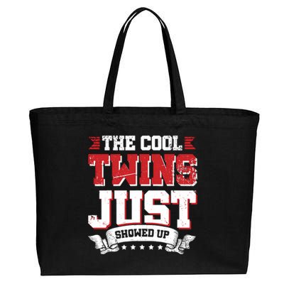 The Cool Twins Just Showed Up Cotton Canvas Jumbo Tote