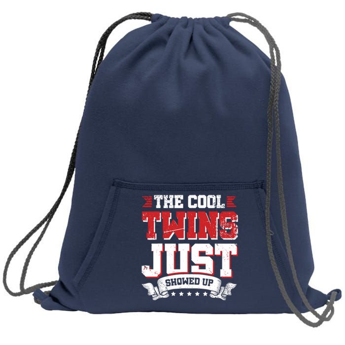 The Cool Twins Just Showed Up Sweatshirt Cinch Pack Bag