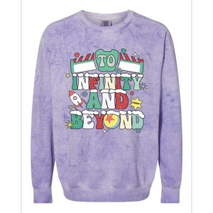 Toy Christmas To Infinity And Beyond Colorblast Crewneck Sweatshirt