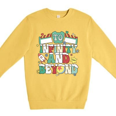 Toy Christmas To Infinity And Beyond Premium Crewneck Sweatshirt