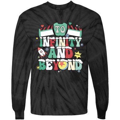 Toy Christmas To Infinity And Beyond Tie-Dye Long Sleeve Shirt