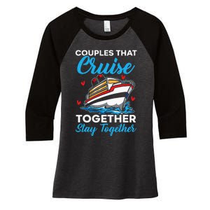 That Cruise Together Stay Together Cruising Couples Women's Tri-Blend 3/4-Sleeve Raglan Shirt