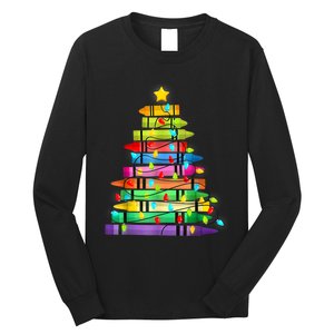 Teacher Christmas Tree Lights Student School Xmas Long Sleeve Shirt