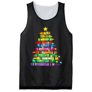 Teacher Christmas Tree Lights Student School Xmas Mesh Reversible Basketball Jersey Tank