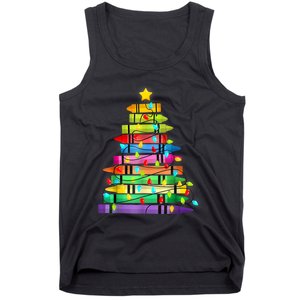 Teacher Christmas Tree Lights Student School Xmas Tank Top