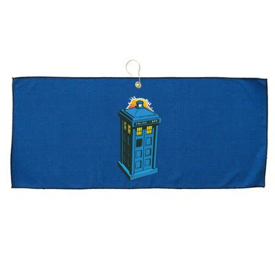 Tardis Comic Large Microfiber Waffle Golf Towel