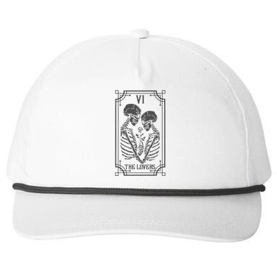 Tarot Card The Lovers Skeleton Goth Halloween Witch Snapback Five-Panel Rope Hat