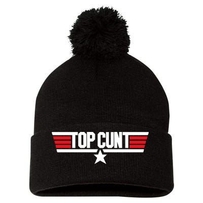 Top Cunt Pom Pom 12in Knit Beanie