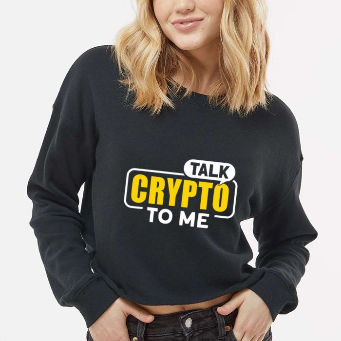 Talk Cypto To Me Cropped Pullover Crew
