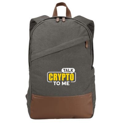 Talk Cypto To Me Cotton Canvas Backpack