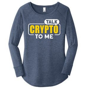 Talk Cypto To Me Women's Perfect Tri Tunic Long Sleeve Shirt