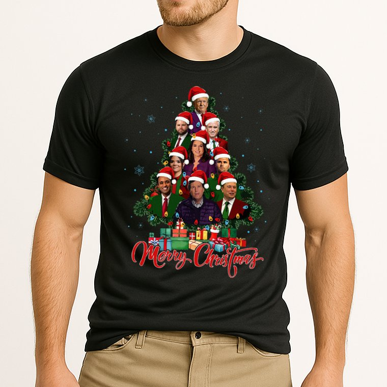 Trump Christmas Tree Dream Team Daddys Home 45 47 Cooling Performance Crew T-Shirt