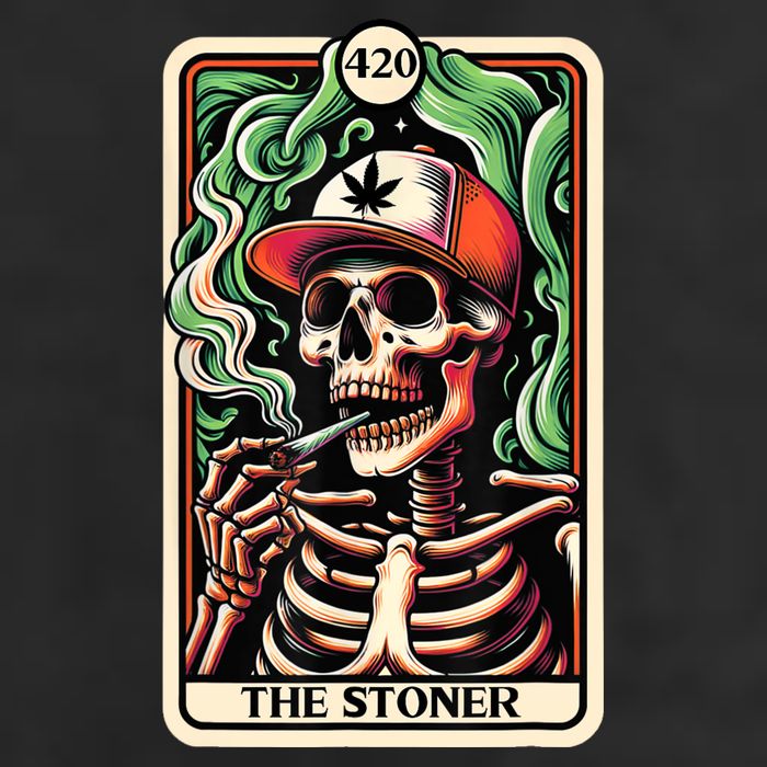Tarot Card The Stoner Weed Lover Skeleton Cannabis 420 11oz C Handle Ceramic Mug