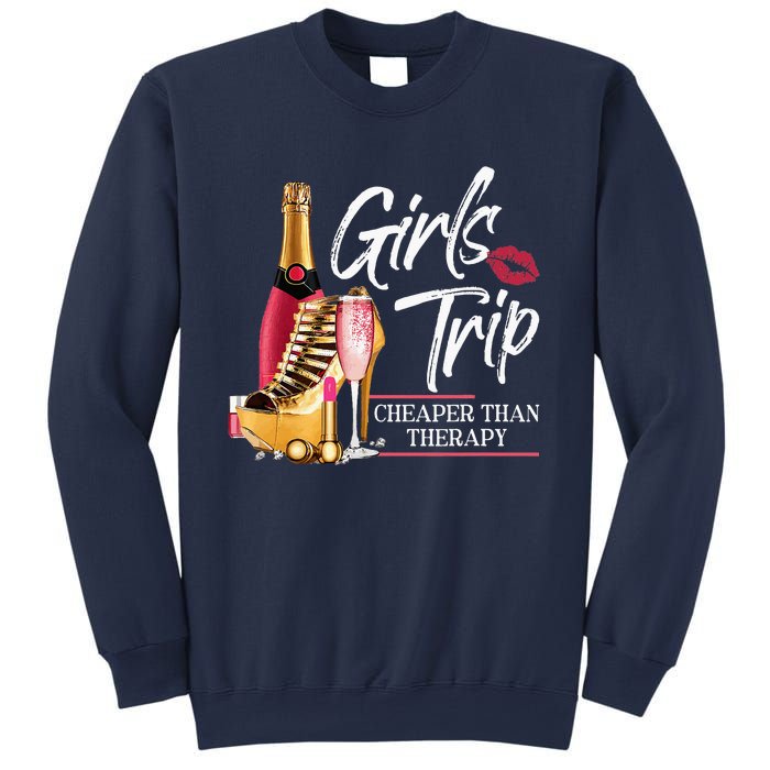 Trip Cheaper Than A Therapy Funny Wine Party Sweatshirt