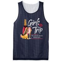 Trip Cheaper Than A Therapy Funny Wine Party Mesh Reversible Basketball Jersey Tank