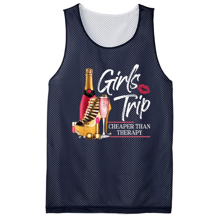 Trip Cheaper Than A Therapy Funny Wine Party Mesh Reversible Basketball Jersey Tank