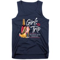 Trip Cheaper Than A Therapy Funny Wine Party Tank Top