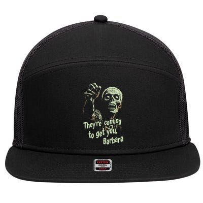 Theyre Coming To Get You Zombie Horror Movie 7 Panel Mesh Trucker Snapback Hat