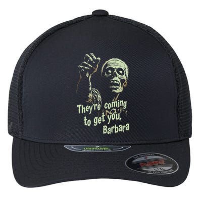 Theyre Coming To Get You Zombie Horror Movie Flexfit Unipanel Trucker Cap