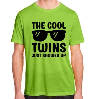 The Cool Twins Just Showed Up Funny Twin Twinning Matching Adult ChromaSoft Performance T-Shirt