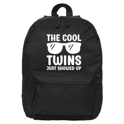 The Cool Twins Just Showed Up Funny Twin Twinning Matching 16 in Basic Backpack