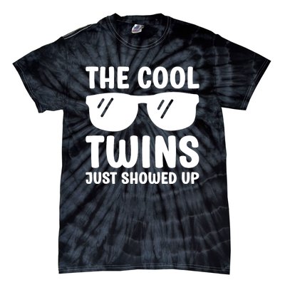 The Cool Twins Just Showed Up Funny Twin Twinning Matching Tie-Dye T-Shirt