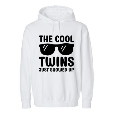 The Cool Twins Just Showed Up Funny Twin Twinning Matching Garment-Dyed Fleece Hoodie