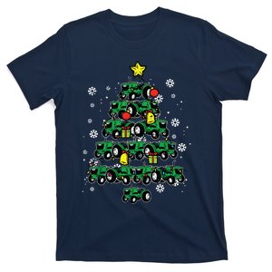 Tractor Christmas Tree Xmas Farmer Women T-Shirt