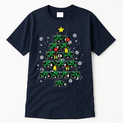 Tractor Christmas Tree Xmas Farmer Women Tall T-Shirt