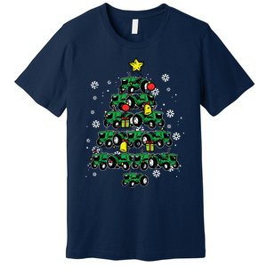 Tractor Christmas Tree Xmas Farmer Women Premium T-Shirt