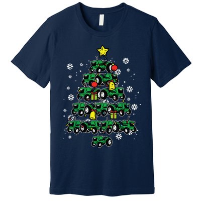 Tractor Christmas Tree Xmas Farmer Women Premium T-Shirt