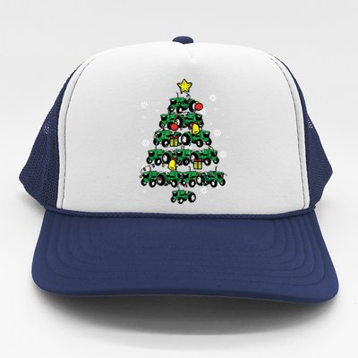 Tractor Christmas Tree Xmas Farmer Women Trucker Hat