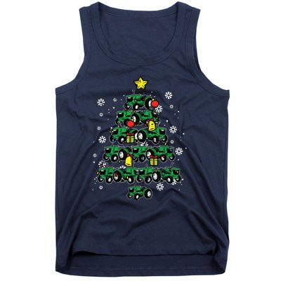 Tractor Christmas Tree Xmas Farmer Women Tank Top