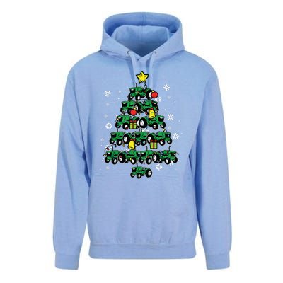 Tractor Christmas Tree Xmas Farmer Women Unisex Surf Hoodie