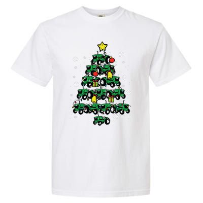 Tractor Christmas Tree Xmas Farmer Women Garment-Dyed Heavyweight T-Shirt