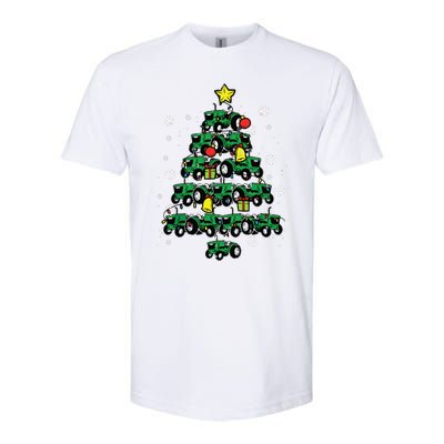 Tractor Christmas Tree Xmas Farmer Women Softstyle CVC T-Shirt