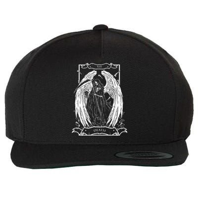 Tarot Card The Death XIII Angel Skull Style Wool Snapback Cap