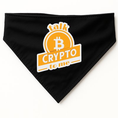 Talk Crypto To Me Bitcoin USA-Made Doggie Bandana