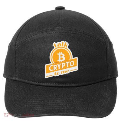 Talk Crypto To Me Bitcoin 7-Panel Snapback Hat