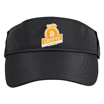 Talk Crypto To Me Bitcoin Adult Drive Performance Visor