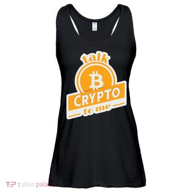 Talk Crypto To Me Bitcoin Ladies Essential Flowy Tank