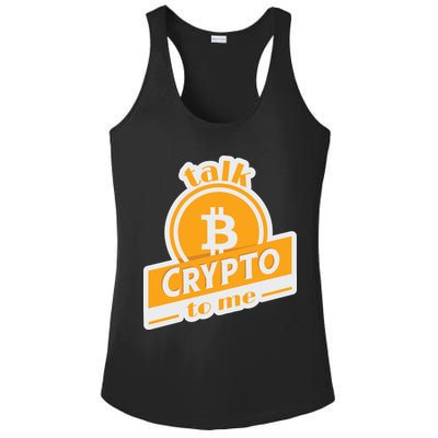 Talk Crypto To Me Bitcoin Ladies PosiCharge Competitor Racerback Tank